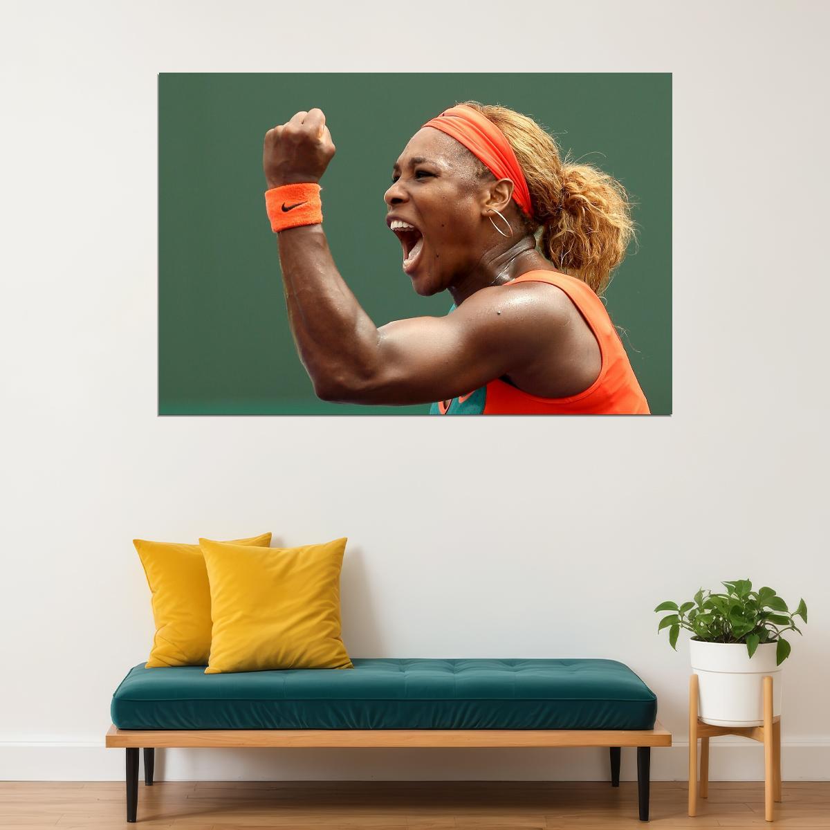Serena Williams Tennis Poster Legendary Athlete Motivational Sports Print
