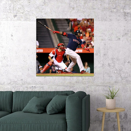 David Ortiz Big Papi Baseball Poster Mlb Legend Wall Art Boston Red Sox Sports Print - xonomax