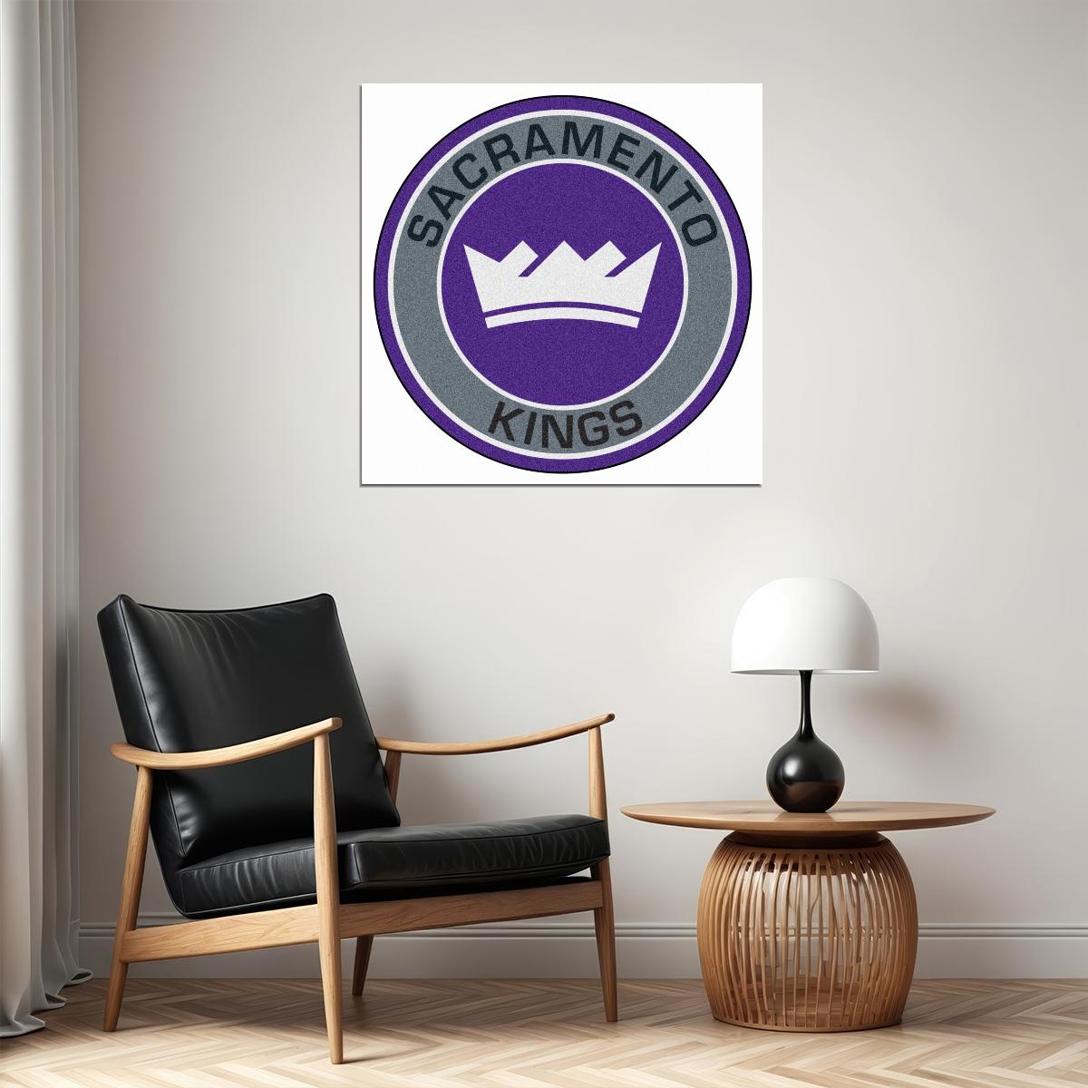 Sacramento Kings Logo Poster Iconic Nba Team Emblem Wall Art