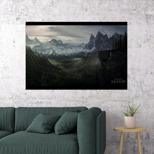 The Elder Scrolls Video Game Poster Iconic Fantasy Adventure Art Print - xonomax