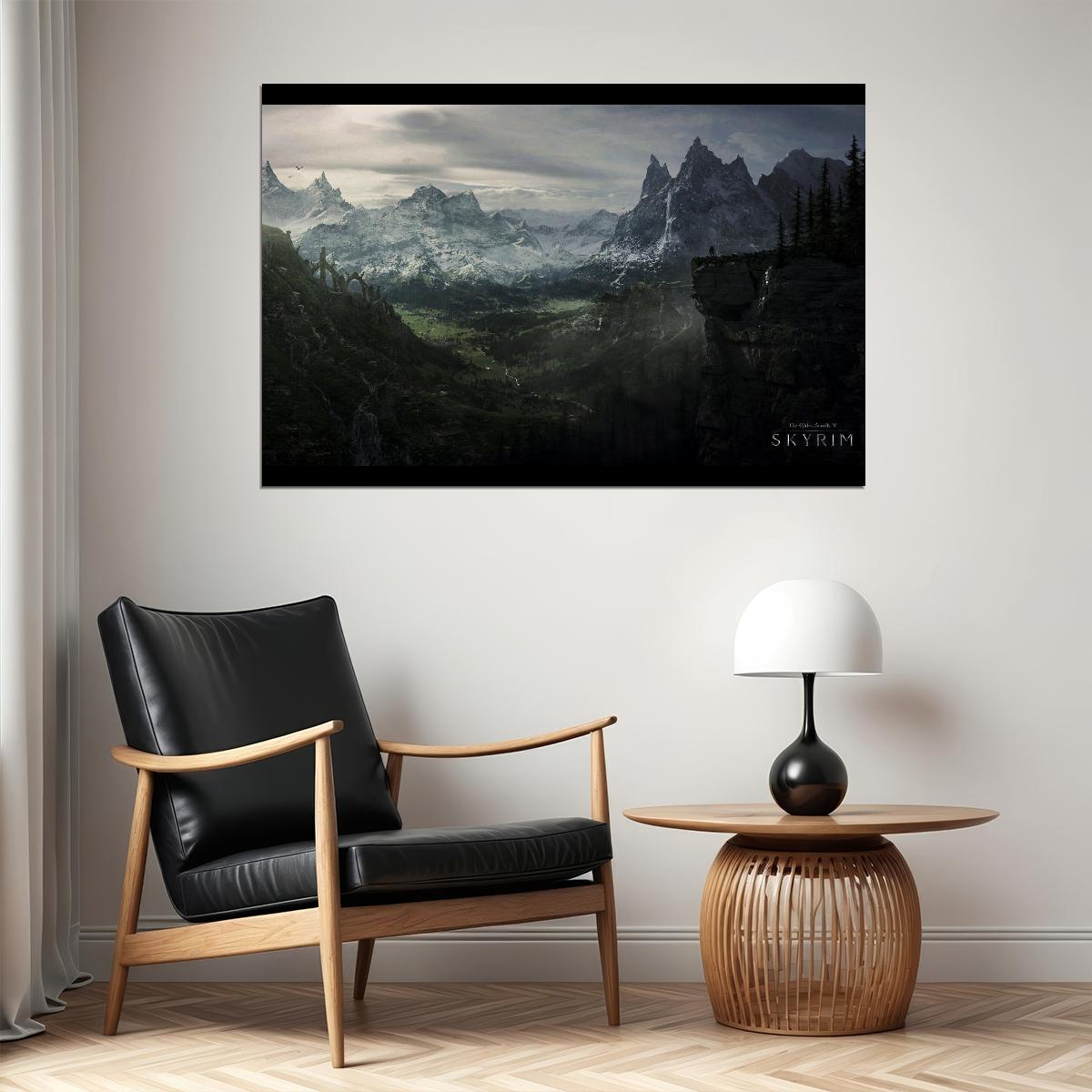 The Elder Scrolls Video Game Poster Iconic Fantasy Adventure Art Print - xonomax