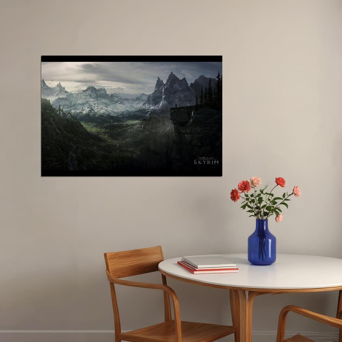 The Elder Scrolls Video Game Poster Iconic Fantasy Adventure Art Print - xonomax