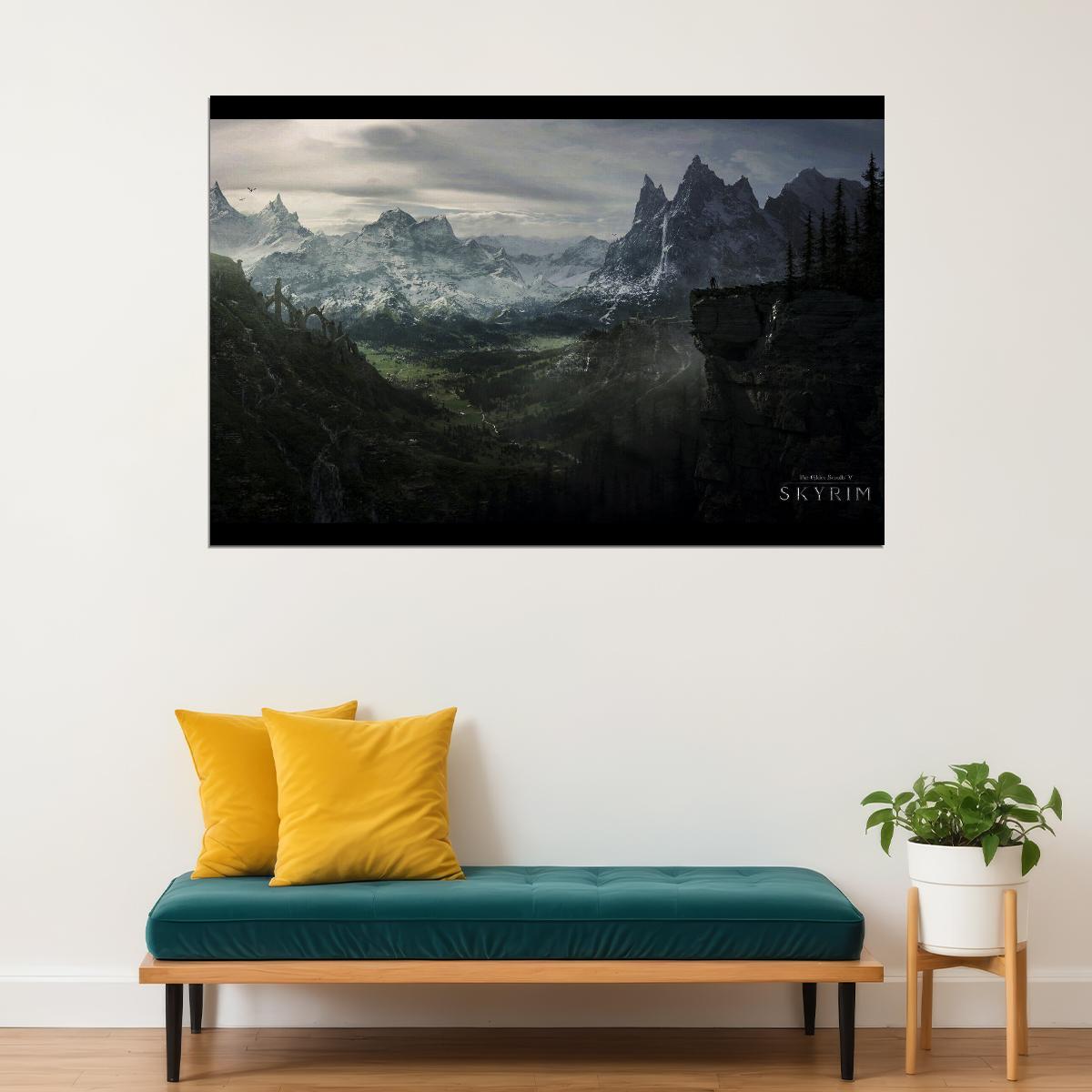The Elder Scrolls Video Game Poster Iconic Fantasy Adventure Art Print - xonomax