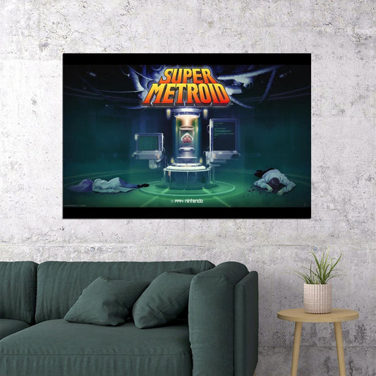 Super Metroid Nintendo Video Game Poster Iconic Retro Sci-fi Wall Art - xonomax