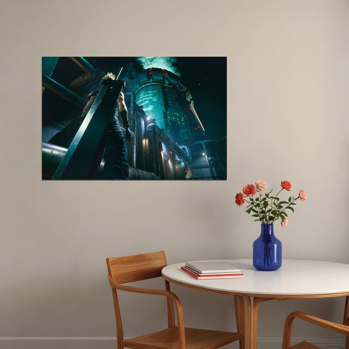 Final Fantasy Vii Poster Video Game Art Wall Art Classic Rpg Print - xonomax