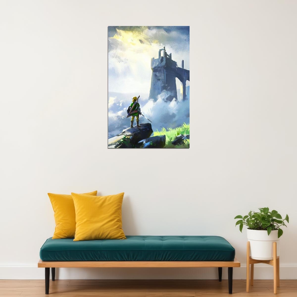 The Legend Of Zelda Breath Of The Wild Nintendo Video Game Poster Link Art Print - xonomax