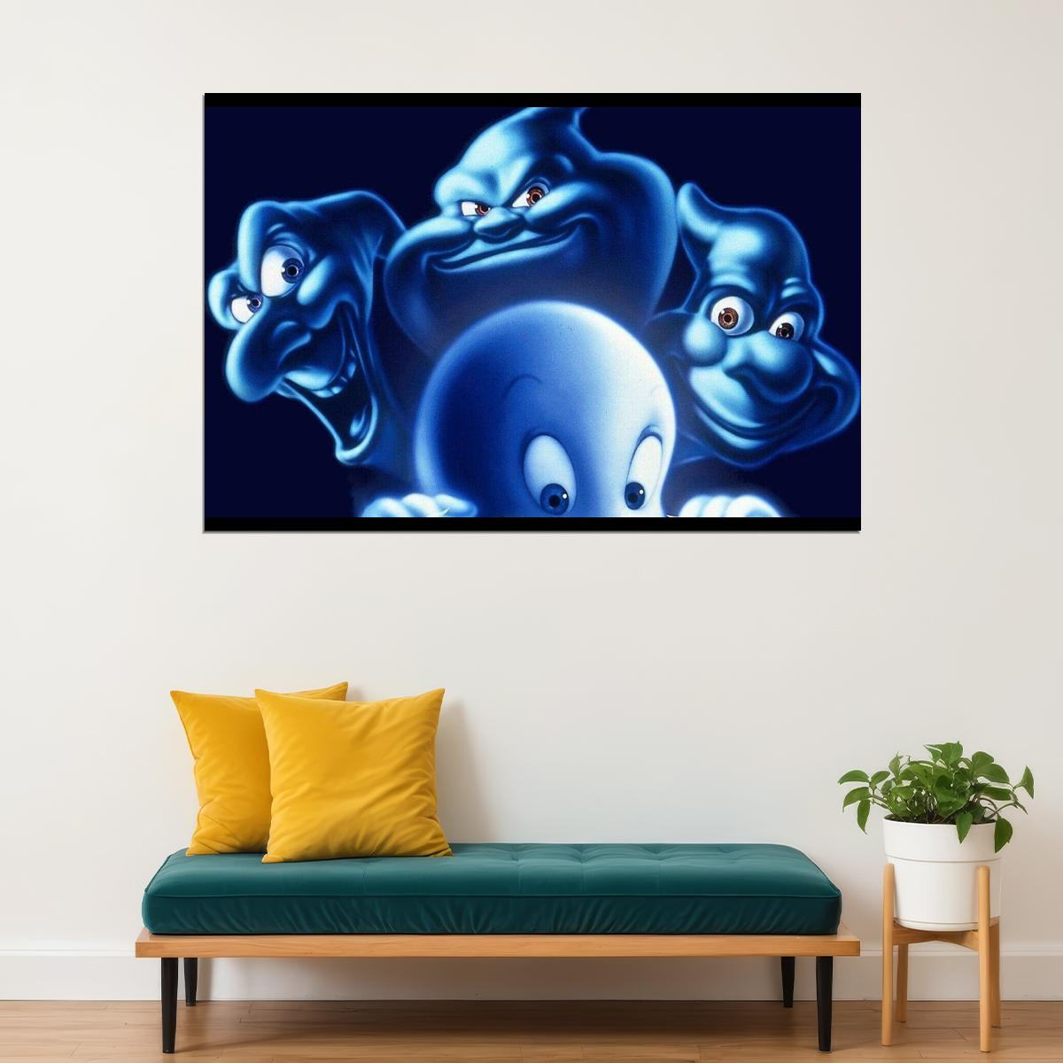 Casper Movie Poster Family Film Wall Art Friendly Ghost Kids Print - xonomax