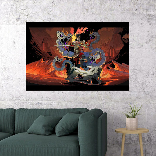 Hades Video Game Poster Indie Action Game Wall Art Mythology Print - xonomax