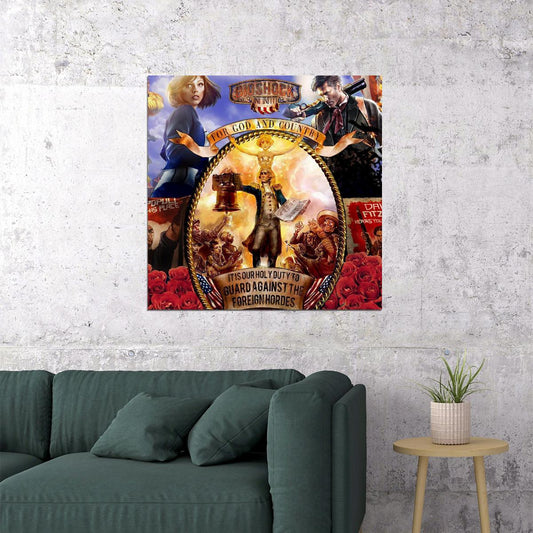 Bioshock Video Game Poster Action Rpg Wall Art Sci-fi Gaming Print - xonomax