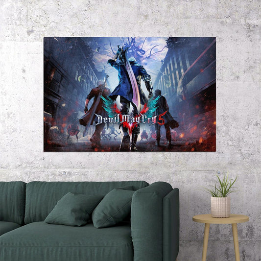 Devil May Cry Video Game Poster Action Adventure Wall Art Gaming Print - xonomax