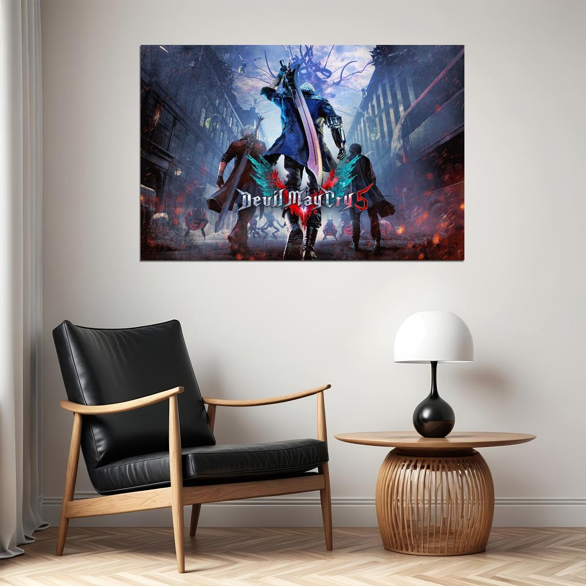 Devil May Cry Video Game Poster Action Adventure Wall Art Gaming Print - xonomax