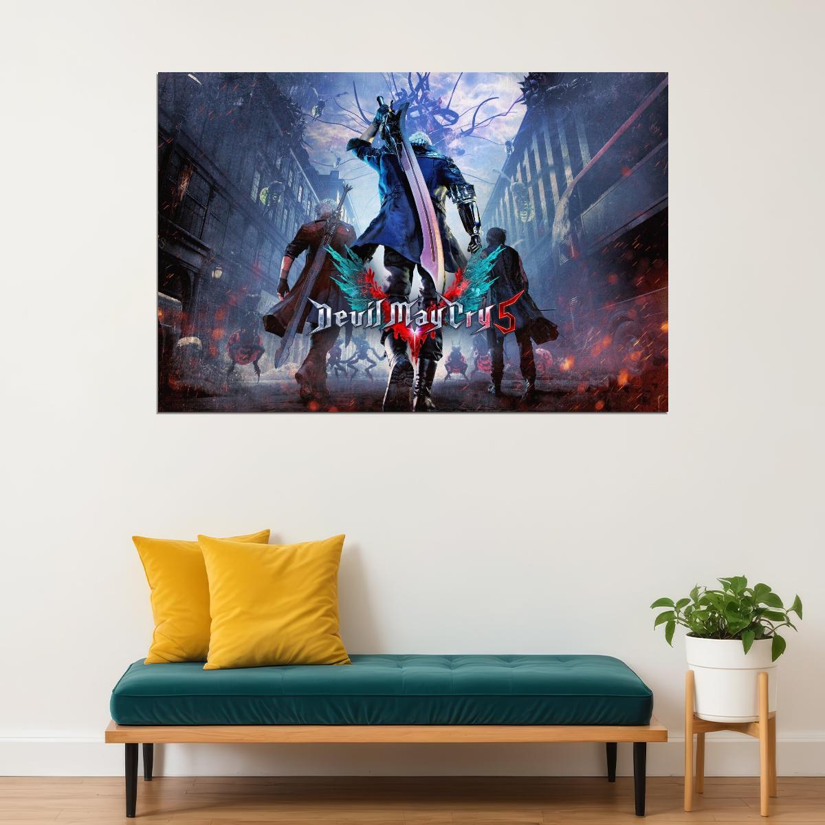 Devil May Cry Video Game Poster Action Adventure Wall Art Gaming Print - xonomax