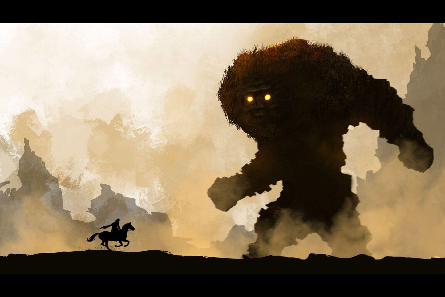 Shadow Of The Colossus Video Game Poster Japanese Fantasy Adventure Wall Print - xonomax