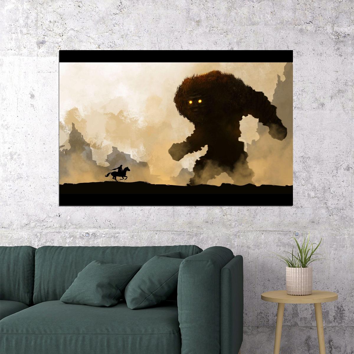 Shadow Of The Colossus Video Game Poster Japanese Fantasy Adventure Wall Print - xonomax