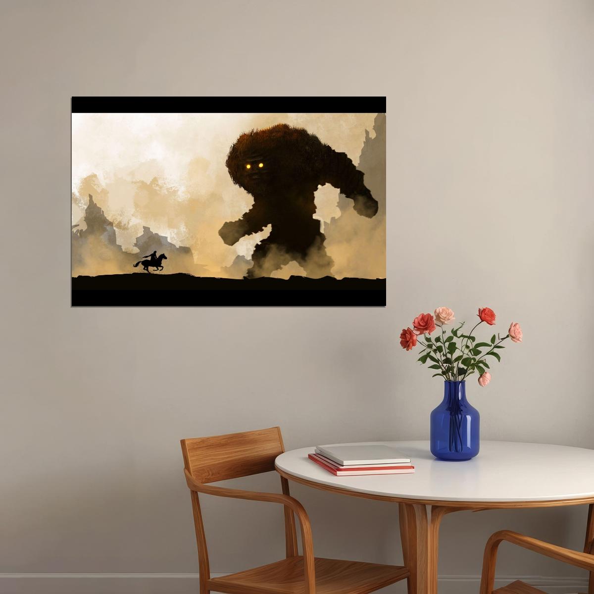 Shadow Of The Colossus Video Game Poster Japanese Fantasy Adventure Wall Print - xonomax