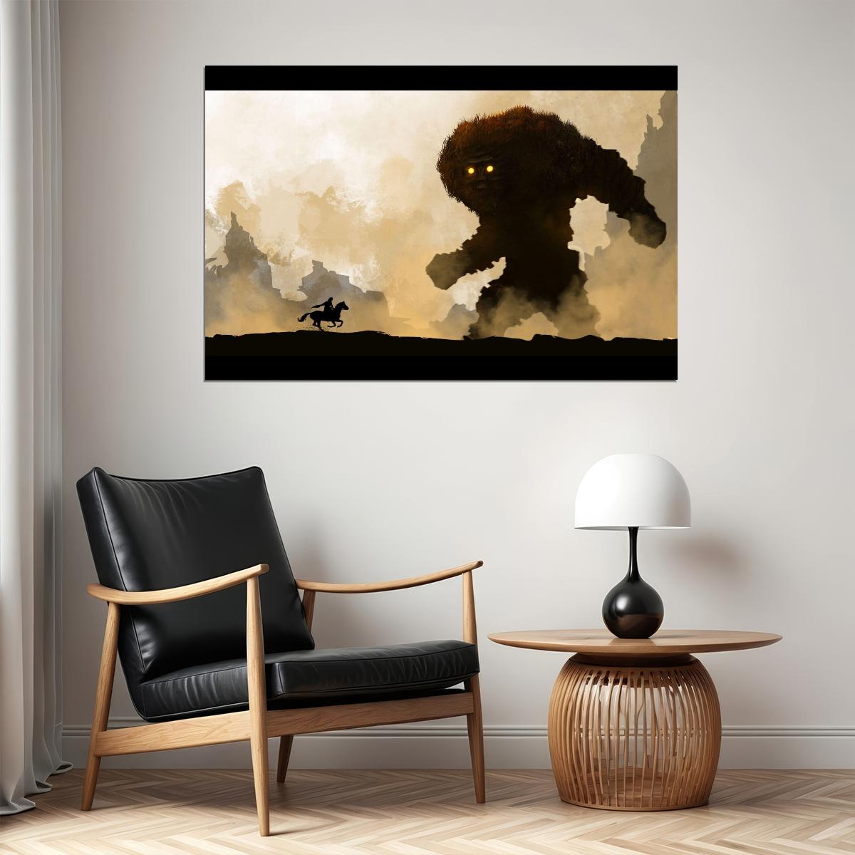 Shadow Of The Colossus Video Game Poster Japanese Fantasy Adventure Wall Print - xonomax