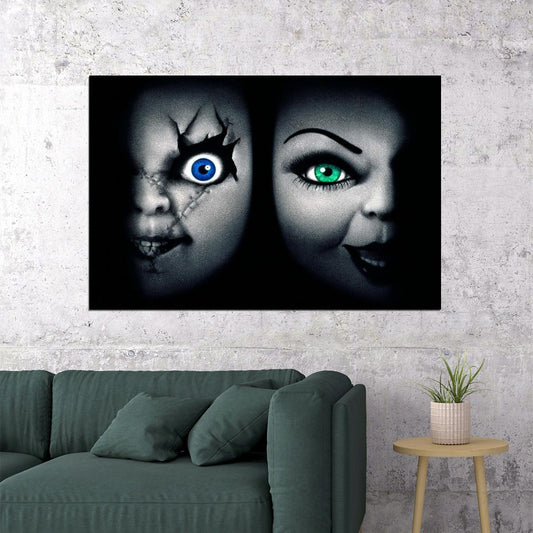 Chucky & Tiffany Movie Poster Horror Film Wall Art Cult Classic Print - xonomax
