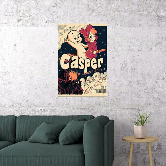 Casper Movie Poster Family Film Wall Art Friendly Ghost Kids Print - xonomax