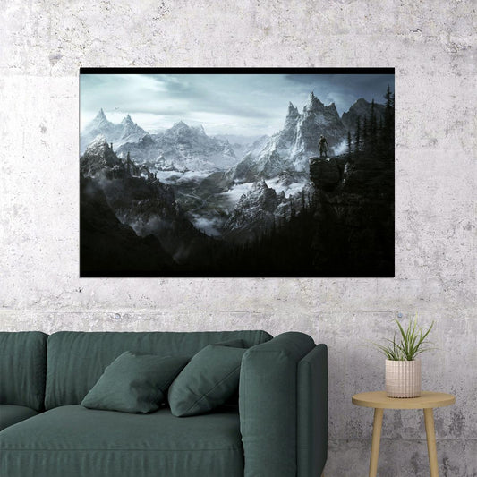 The Elder Scrolls Video Game Poster Iconic Fantasy Adventure Art Print - xonomax