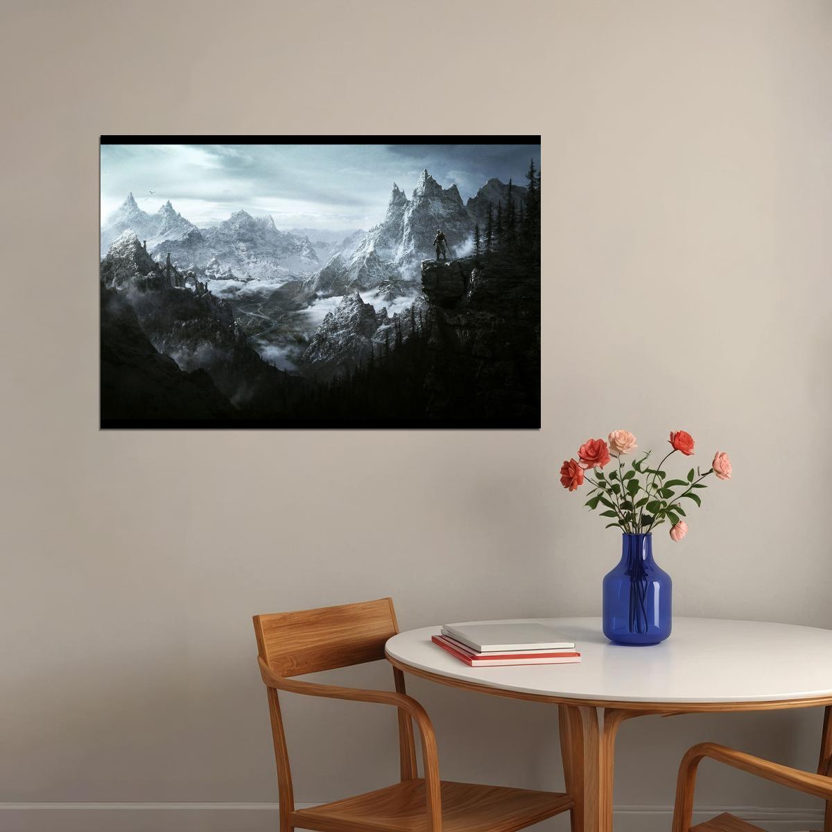 The Elder Scrolls Video Game Poster Iconic Fantasy Adventure Art Print - xonomax