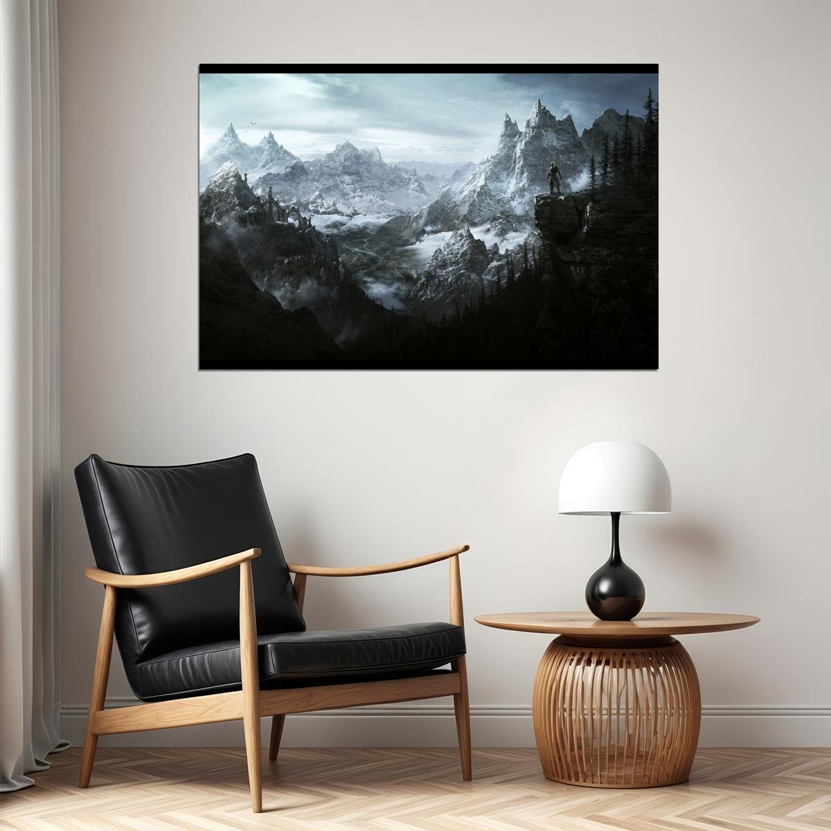 The Elder Scrolls Video Game Poster Iconic Fantasy Adventure Art Print - xonomax