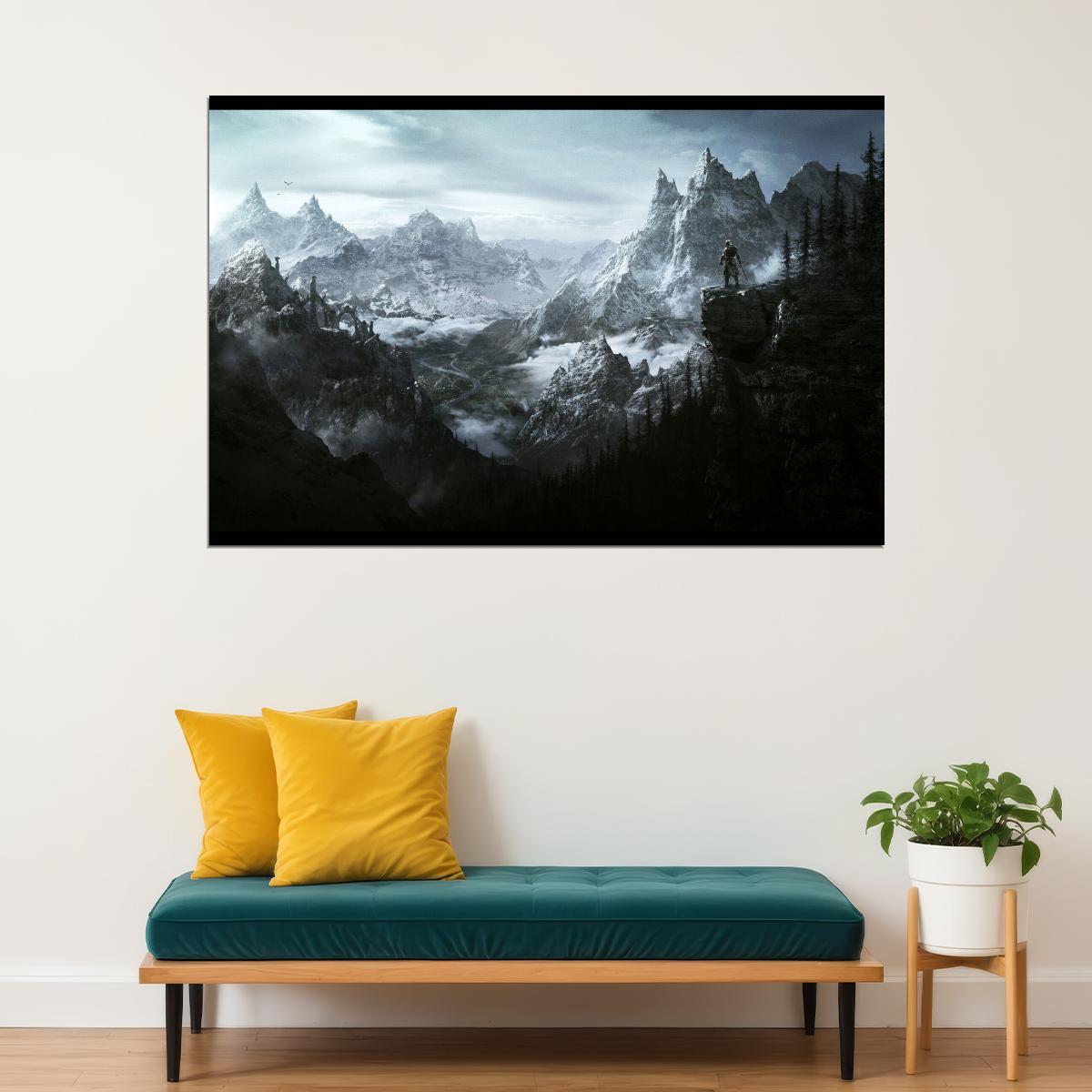 The Elder Scrolls Video Game Poster Iconic Fantasy Adventure Art Print - xonomax