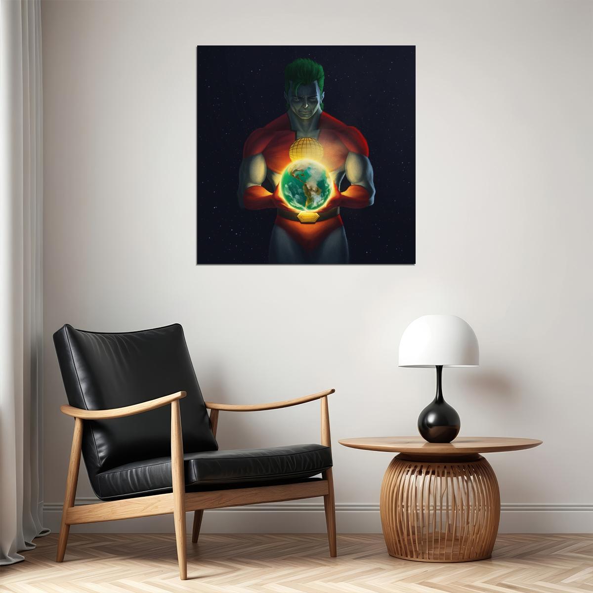 Captain Planet Poster Superhero Wall Art Animated Series Print - xonomax