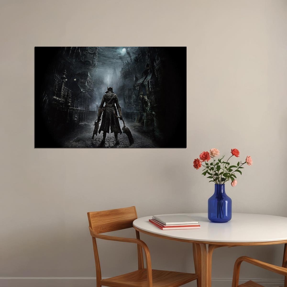 Bloodborne Video Game Poster Action Rpg Wall Art Gothic Horror Gaming Print - xonomax