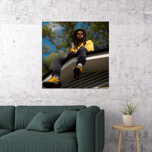 J. Cole Rap Music Poster Hip-hop Artist Wall Art Inspirational Print - xonomax