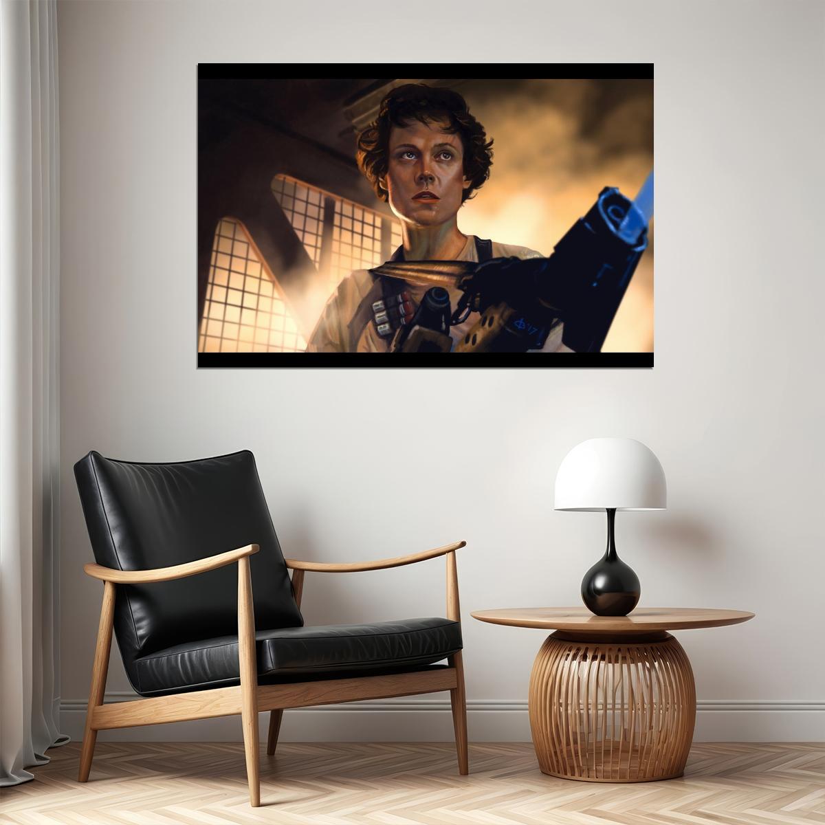 Alien Ellen Ripley Poster Sci-fi Movie Wall Art Heroine Classic Film Print