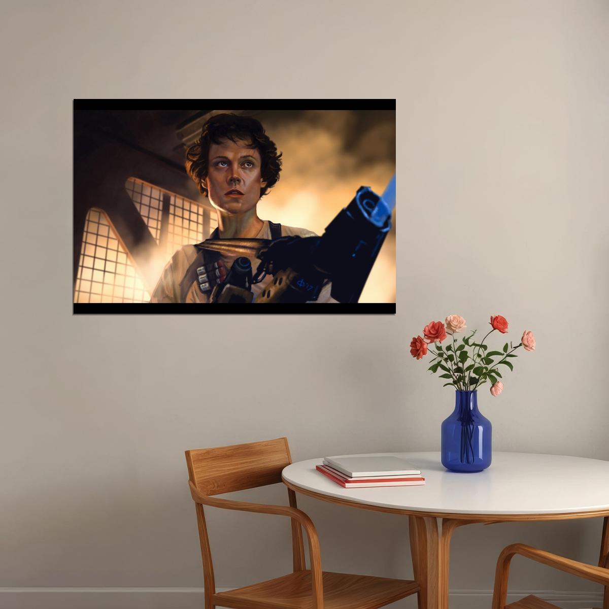 Alien Ellen Ripley Poster Sci-fi Movie Wall Art Heroine Classic Film Print