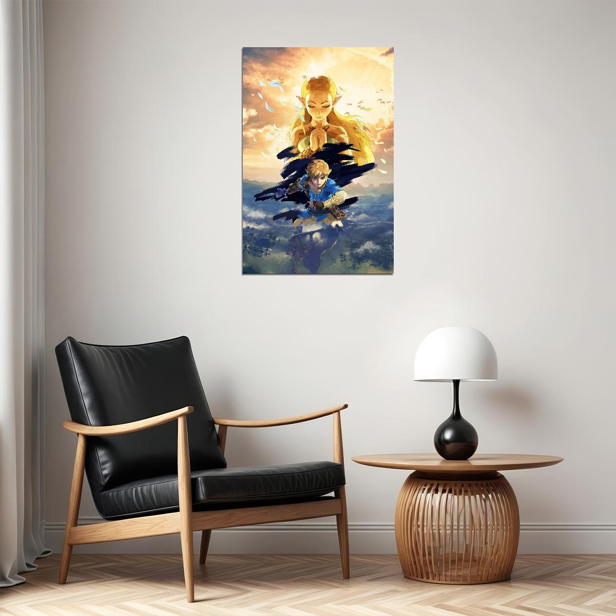 The Legend Of Zelda Breath Of The Wild Nintendo Video Game Poster Link Art Print