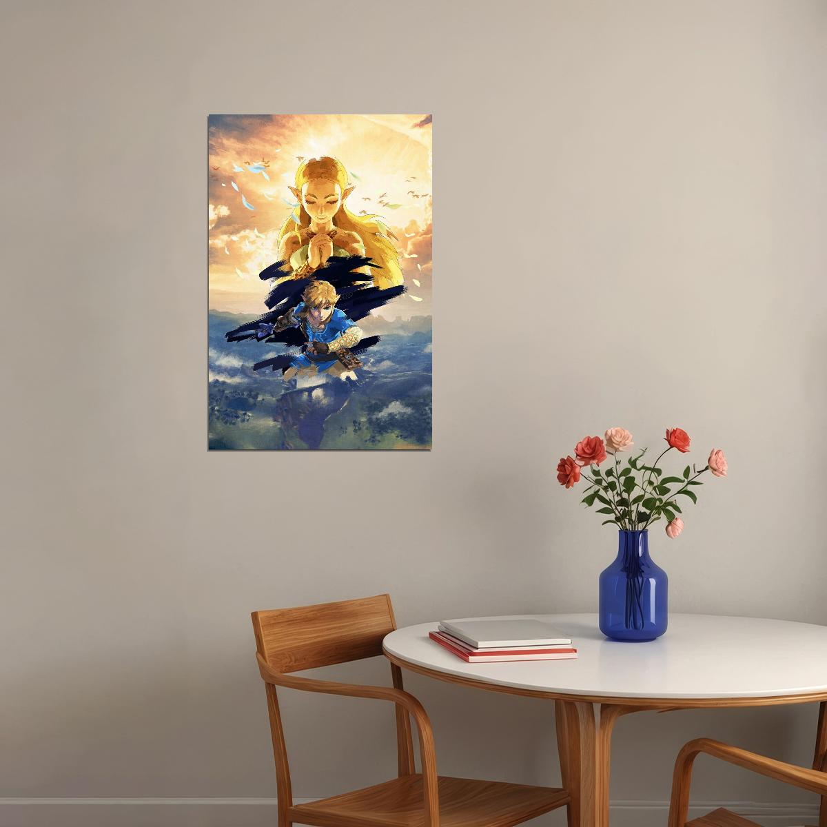 The Legend Of Zelda Breath Of The Wild Nintendo Video Game Poster Link Art Print
