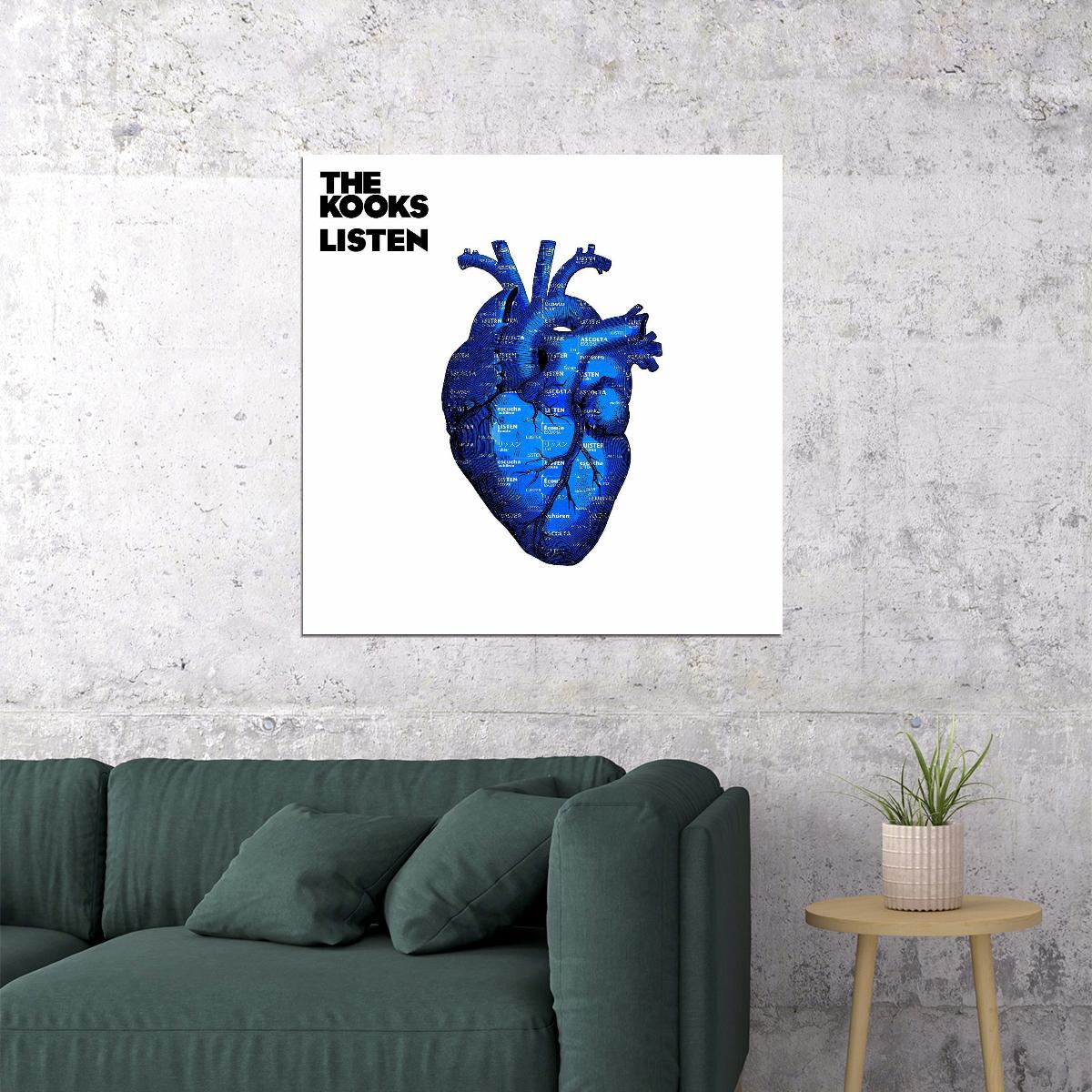 The Kooks Listen Album Cover Art Music Poster Iconic Indie Rock Band Print - xonomax