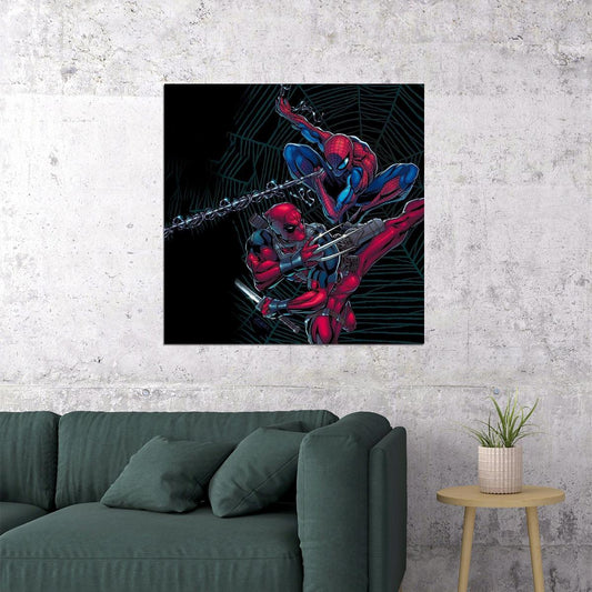Spider-man Vs Deadpool Comic Book Poster Superheroes Print - xonomax