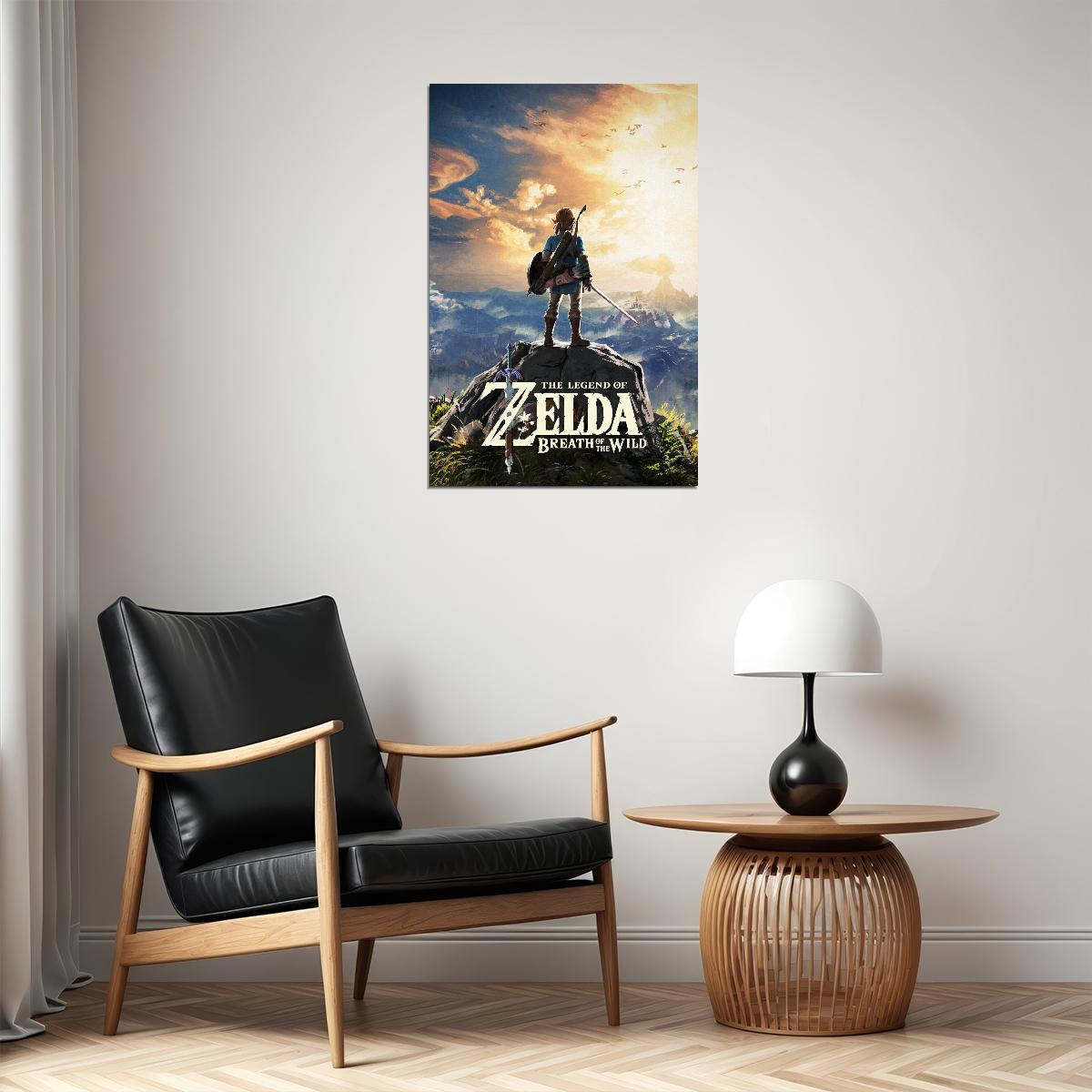 The Legend Of Zelda Breath Of The Wild Nintendo Video Game Poster Link Art Print