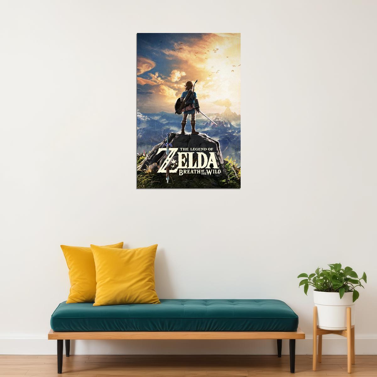The Legend Of Zelda Breath Of The Wild Nintendo Video Game Poster Link Art Print