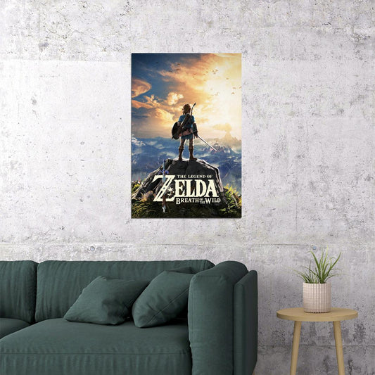 The Legend Of Zelda Breath Of The Wild Nintendo Video Game Poster Link Art Print - xonomax