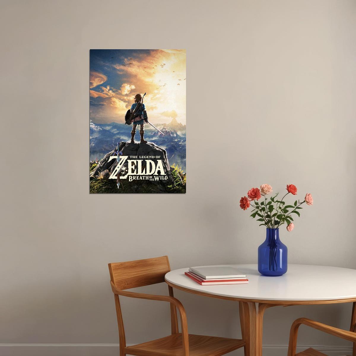 The Legend Of Zelda Breath Of The Wild Nintendo Video Game Poster Link Art Print