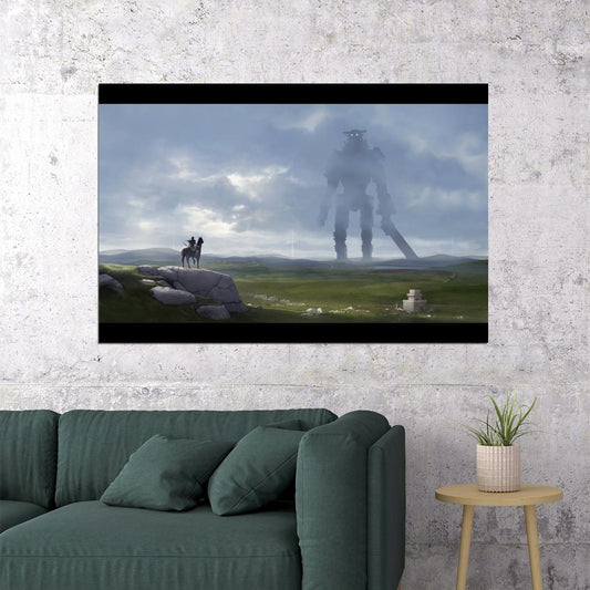 Shadow Of The Colossus Video Game Poster Japanese Fantasy Adventure Wall Print - xonomax
