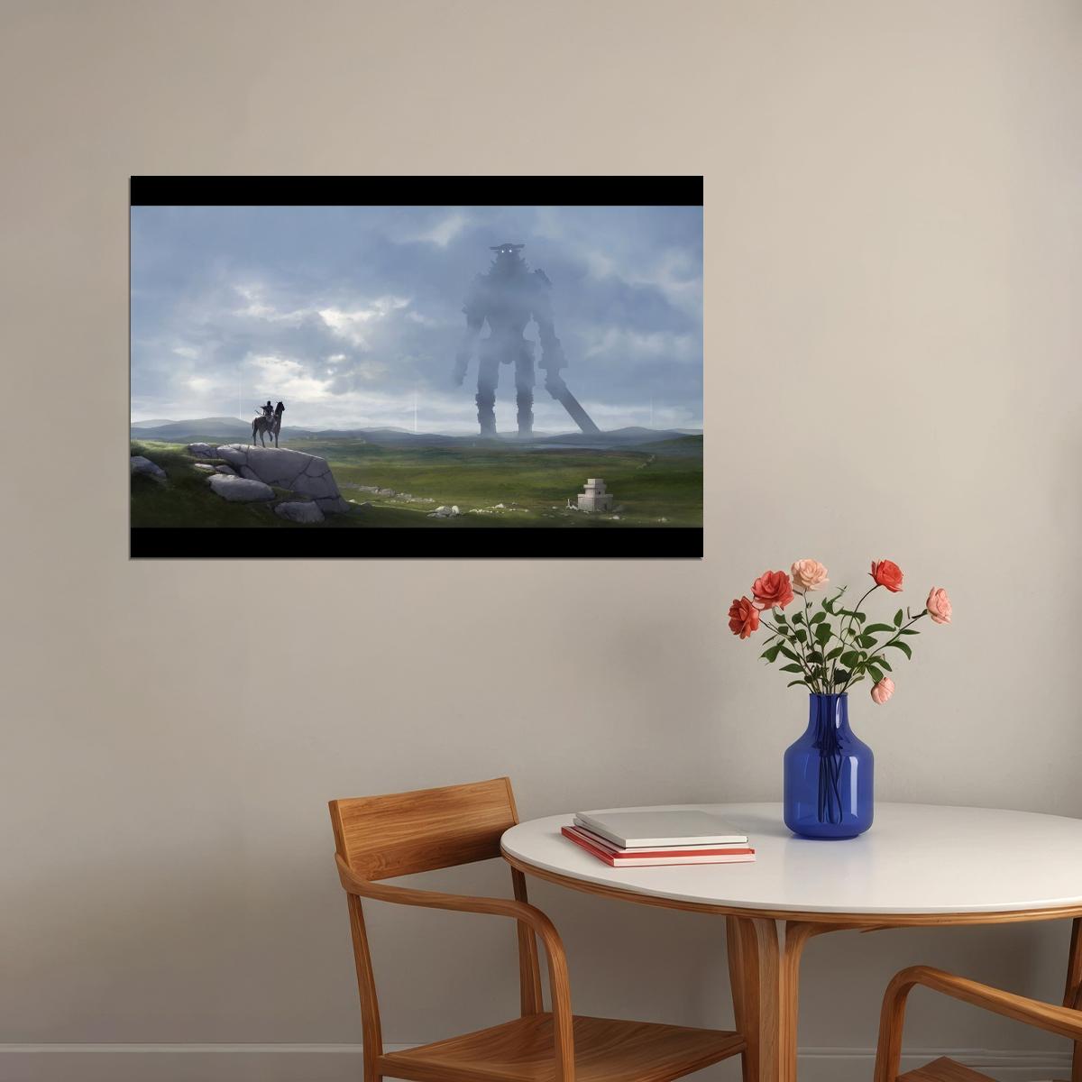 Shadow Of The Colossus Video Game Poster Japanese Fantasy Adventure Wall Print