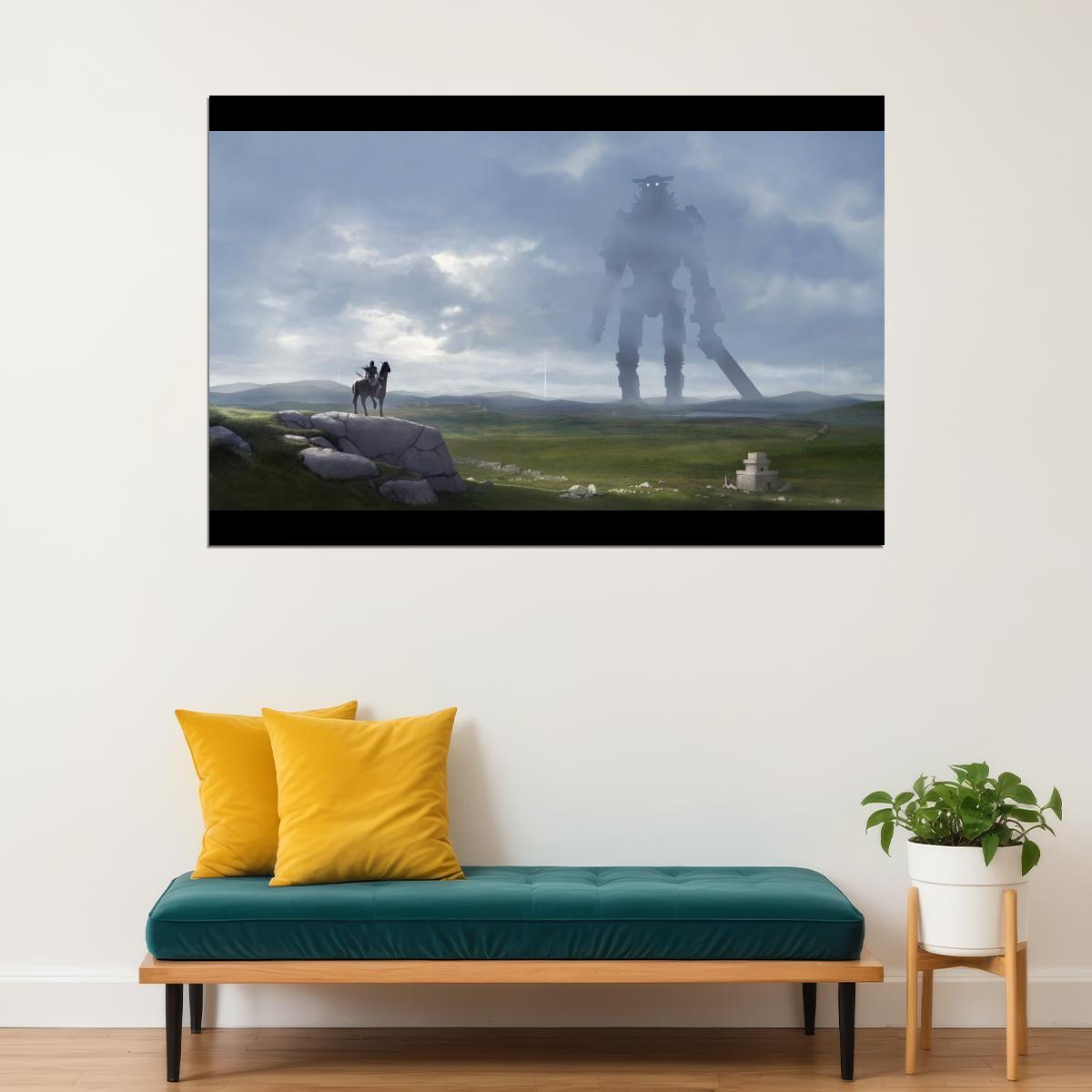 Shadow Of The Colossus Video Game Poster Japanese Fantasy Adventure Wall Print