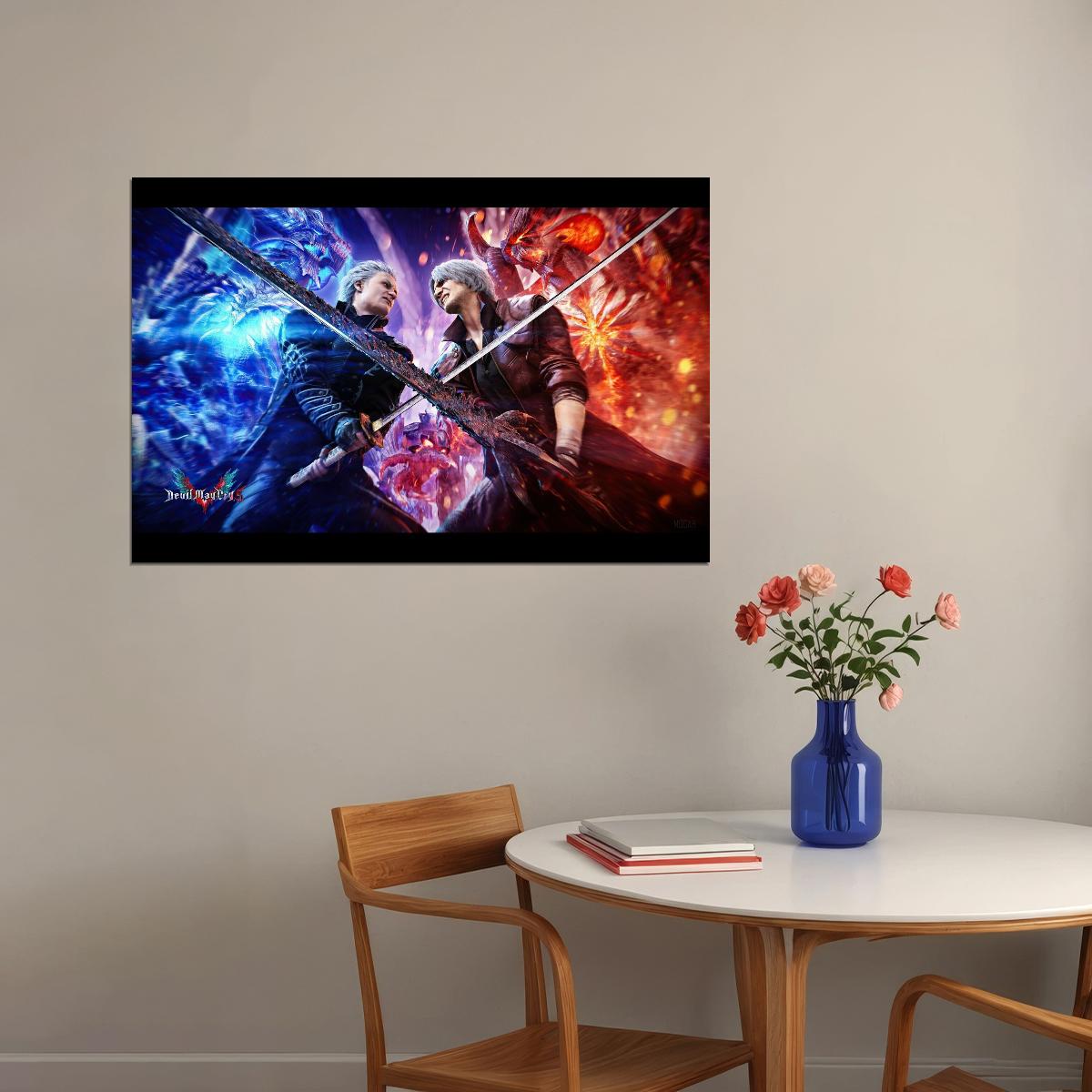Devil May Cry Video Game Poster Action Adventure Wall Art Gaming Print - xonomax