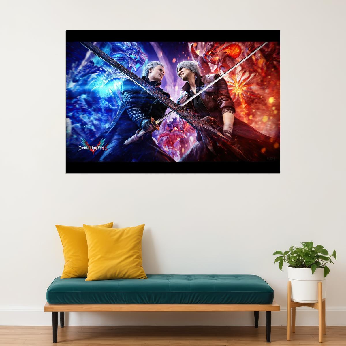 Devil May Cry Video Game Poster Action Adventure Wall Art Gaming Print - xonomax