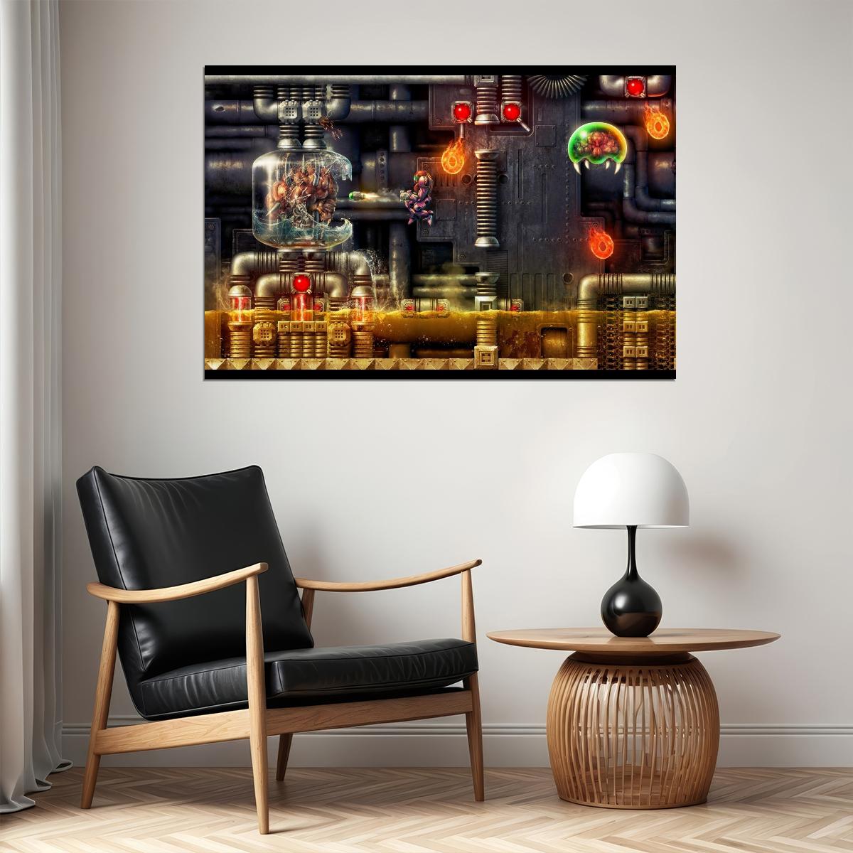 Super Metroid Nintendo Video Game Poster Iconic Retro Sci-fi Wall Art - xonomax