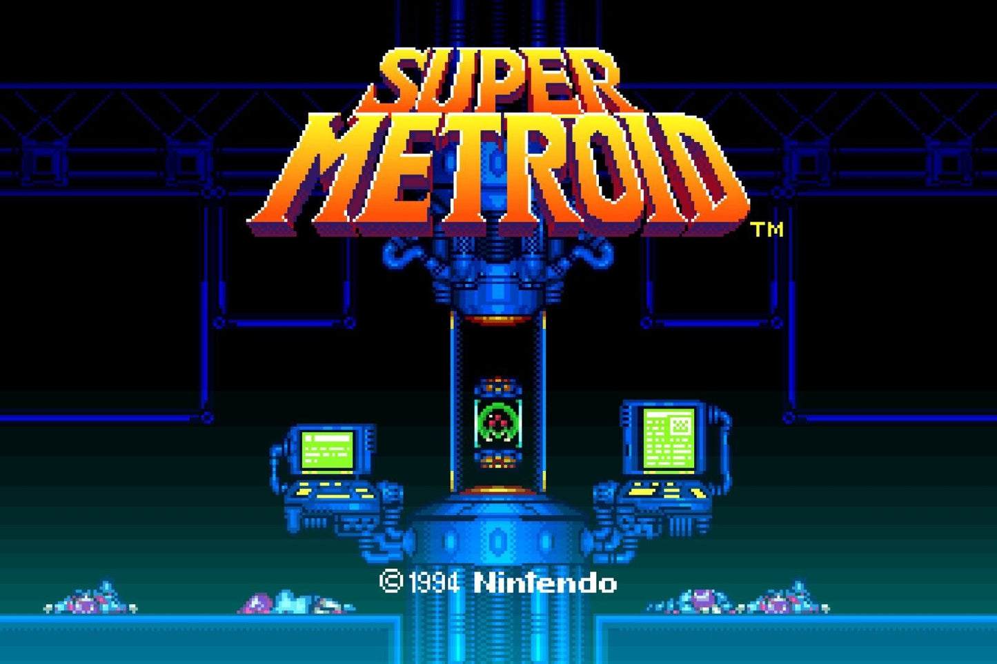 Super Metroid Nintendo Video Game Poster Iconic Retro Sci-fi Wall Art - xonomax
