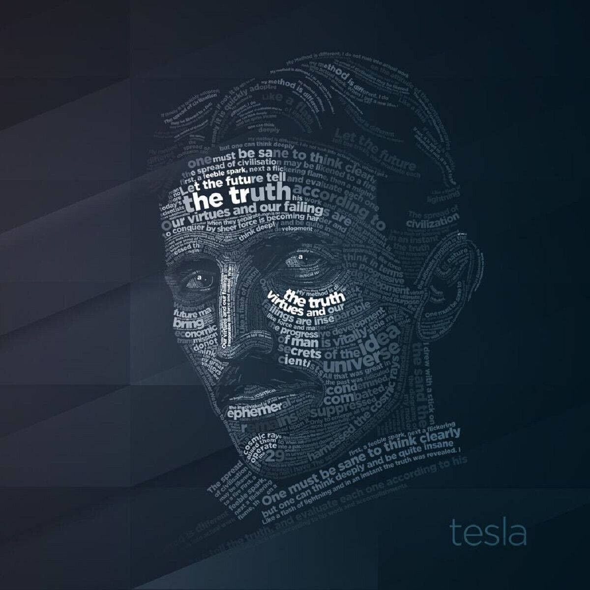 Nikola Tesla Inspirational Poster Famous Inventor Motivational Wall Art