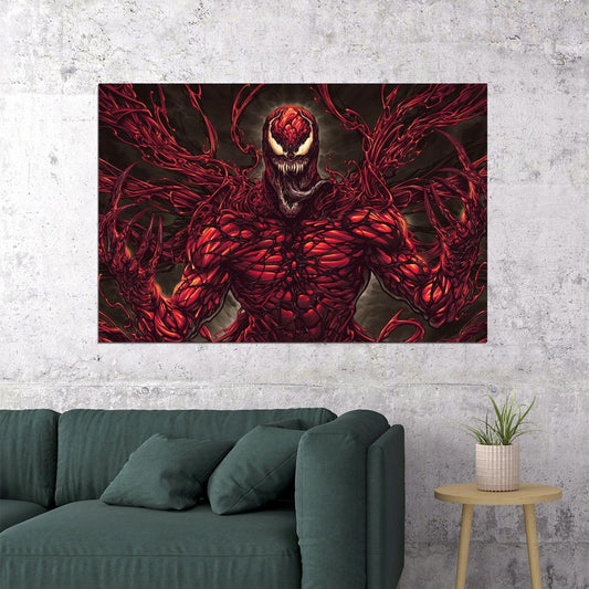 Carnage Marvel Comics Poster Supervillain Wall Art Comic Book Print - xonomax