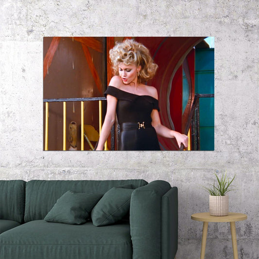 Olivia Newton Retro 80s Movie Poster Famous Actress Wall Art - xonomax