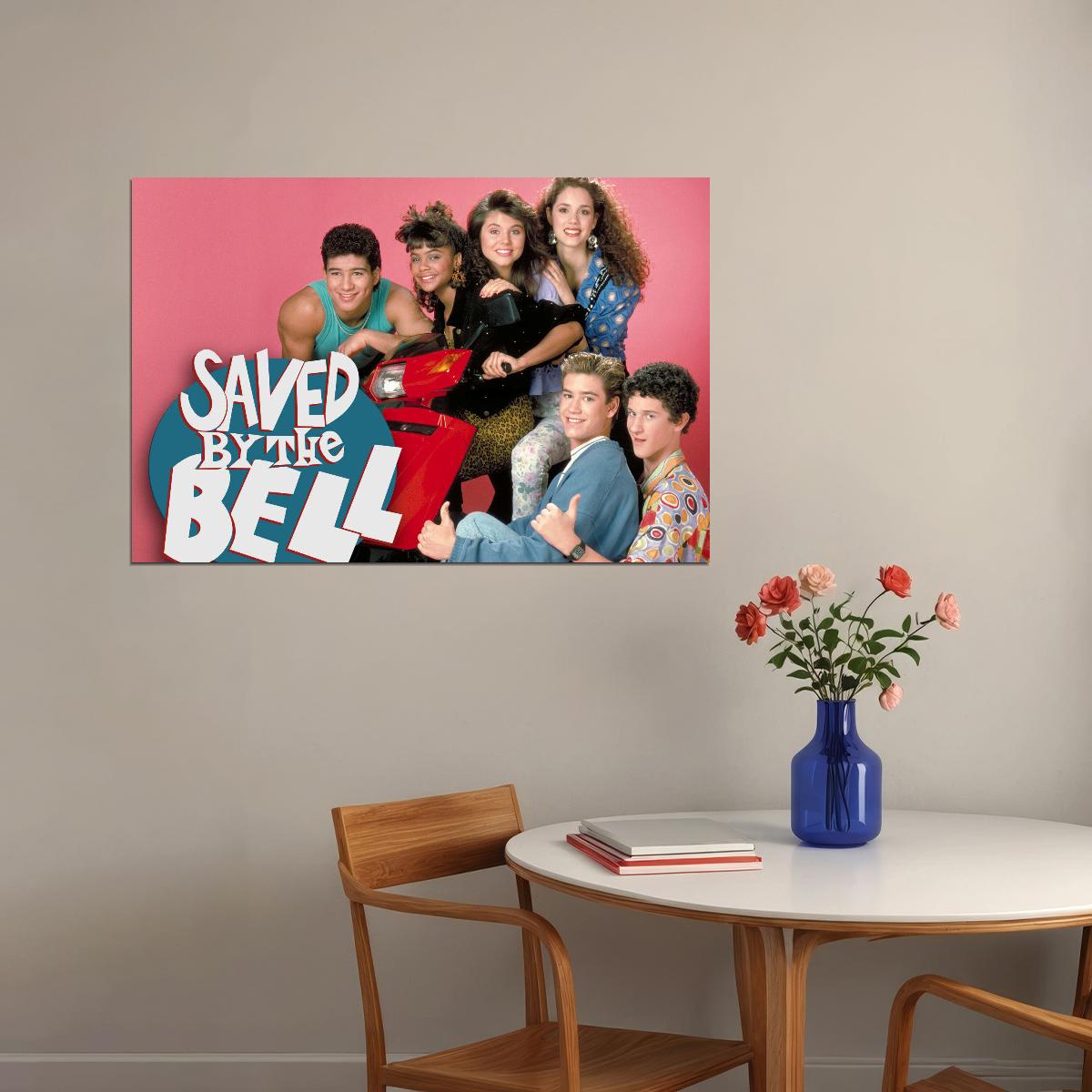 Saved By The Bell Retro 1990s Movie Poster Classic Tv Nostalgia Wall Art - xonomax